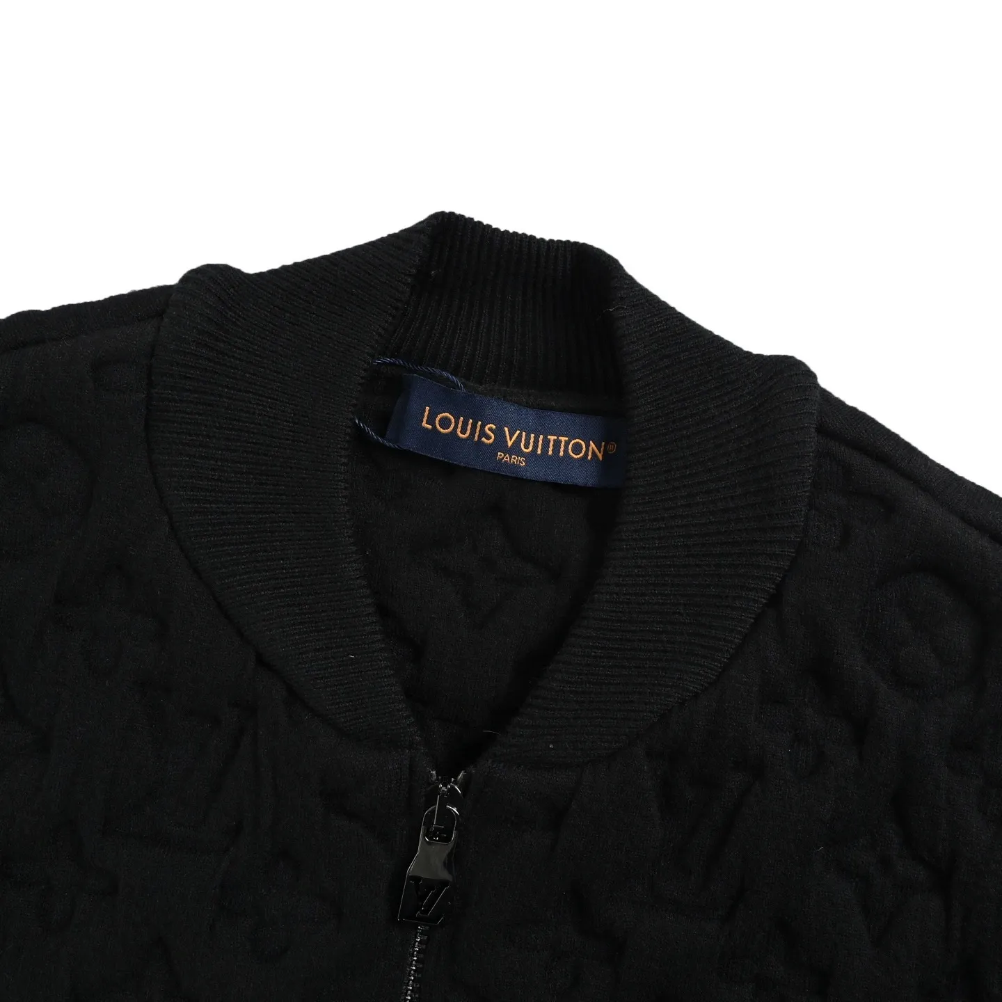 Louis Vuitton/Louis Vuitton old flower embossed wool knitted bomber jacket